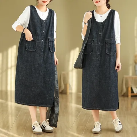 [W shopping] [헬리꽁땡]시크데님큐티원피스