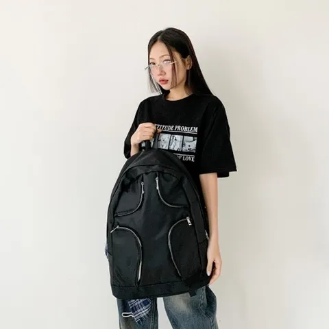 [W shopping] |CHB3E23|아메카지 블록코어 지퍼 빅사이즈 대용량백팩 책가방