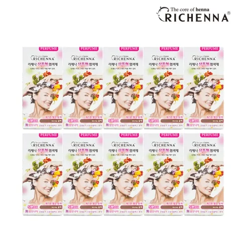 [W shopping] 리체나 샴푸형 퍼퓸 염색제 [기본구성 10박스]