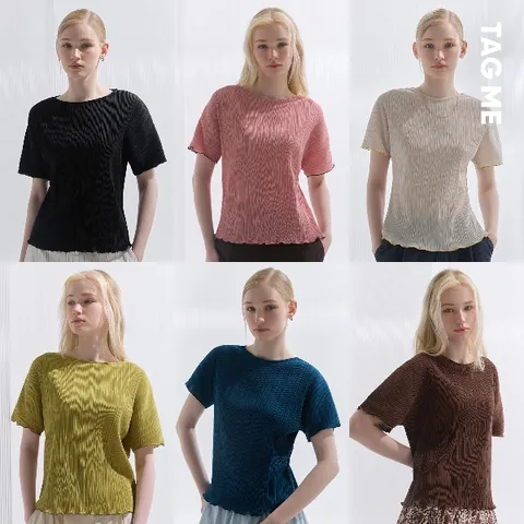 [W shopping] 26SS[태그미] 썸머 더블 플리츠 블라우스 6종