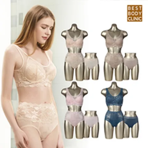 [비비안] BBC 노와이어 레이스브라렛 4세트+세컨팬티4