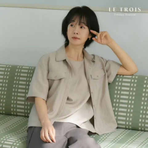 [런칭가69,900원] [르투아] 셔츠자켓+민소매블라우스 2종