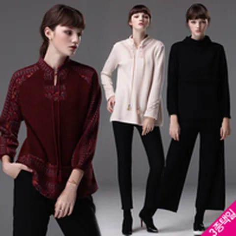 [르오트] 프랑수아 포근한 안감기모 에스닉 니트