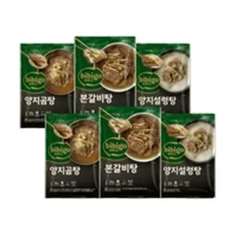 비비고 본갈비탕 700g x2개+양지곰탕 700g x2개+양지설렁탕 700g x2개 /AWS