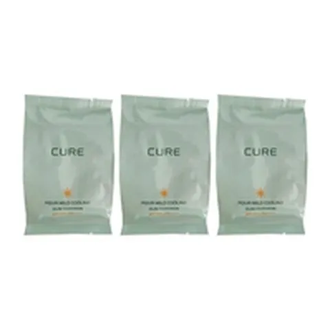 김정문알로에 큐어 아쿠아 마일드 쿨링 선쿠션 25g(리필, SPF50+) 3개 Ss