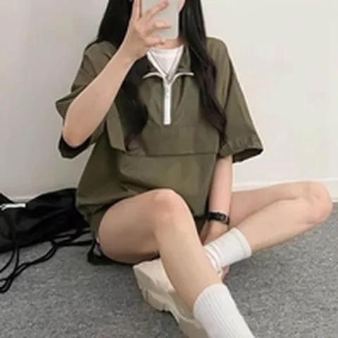 여자집업반바지 아노락셋트 여름 트레이닝복 한벌 셋트