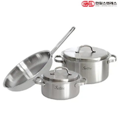 한일STS 스플릿 통5중 IH 인덕션가능 냄비 후라이팬세트 3종C(양18+24+후28)