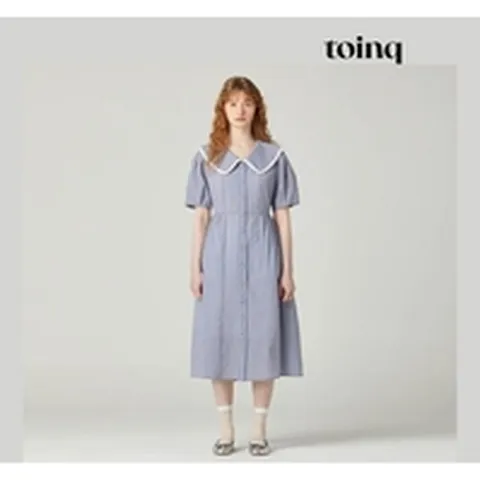 (토잉크) toinq 빅카라 시어서커 원피스(T230MOP904W)