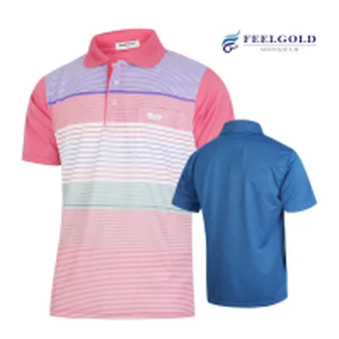 [필골드] PARKTWON 골프패턴 반소매 카라티셔츠 PT3819