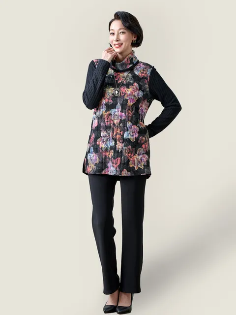 윈터 플로라 기모 상하세트 K224BL03+K224SL01