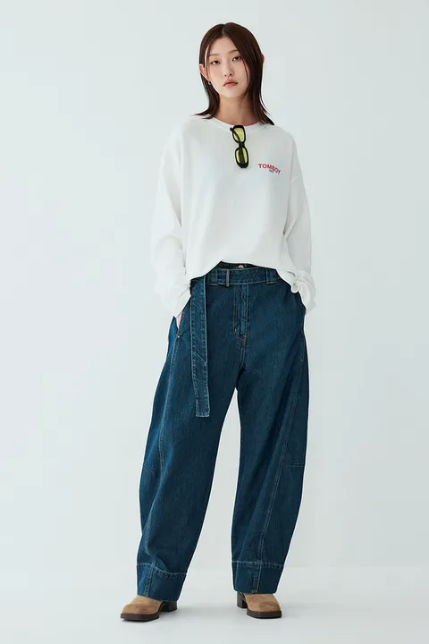 벨티드 배기핏 데님 9105362105 428519