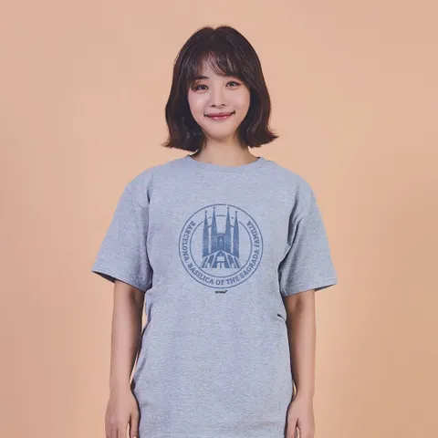 키밍 바르셀로나 귀여운 반팔티 그래픽 여름반팔티 박스반팔티 오버핏반팔티