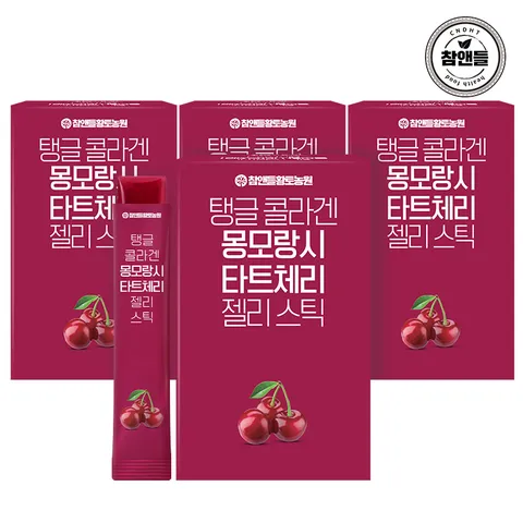 참앤들황토농원 탱글 콜라겐 타트체리젤리 스틱 20g 15포 4박스(총60포)