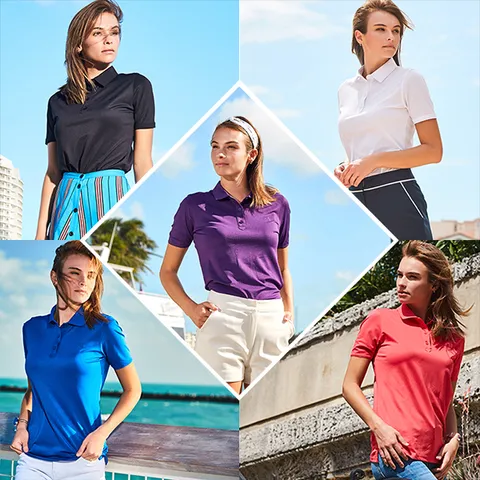 SS 폴리스판 자수로고 카라넥 반팔 5종세트 여성