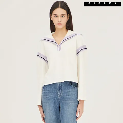 플루토 니트 카라 티셔츠 SATS06311_IV