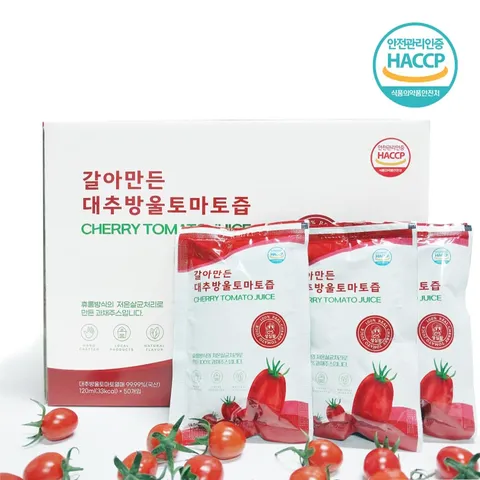 물 한방울 넣지 않은 대추방울 토마토즙 1박스 (50포)