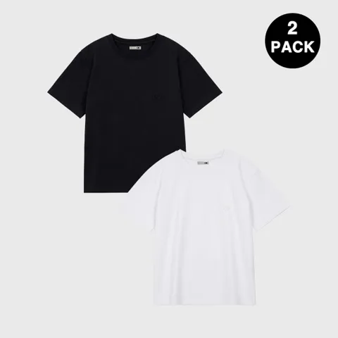 데일리 우먼즈 수피마 2팩 티셔츠 [MULTI]