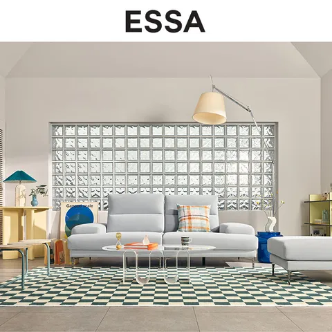 아르떼 3인 스윙기능 카시미라 패브릭 소파+스툴