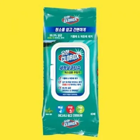 뽑아 쓰는 살균 세정 티슈 60매 후레쉬센트 살균제 세정살균티슈 소독제 청소세제 세정제