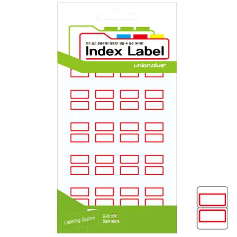 유니온 견출지 일반 18x25 (UL-2100) (적색) (18매입)