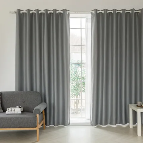 소프트린넨룩 대형 침실 거실 암막커튼 2장+커튼봉