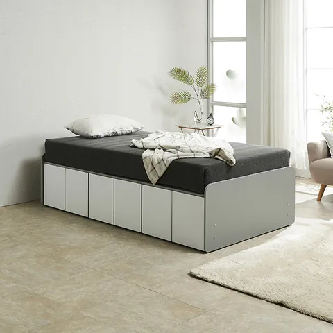 C3290B 라운드 올도어 수납침대 SS (매트미포함) 3colors