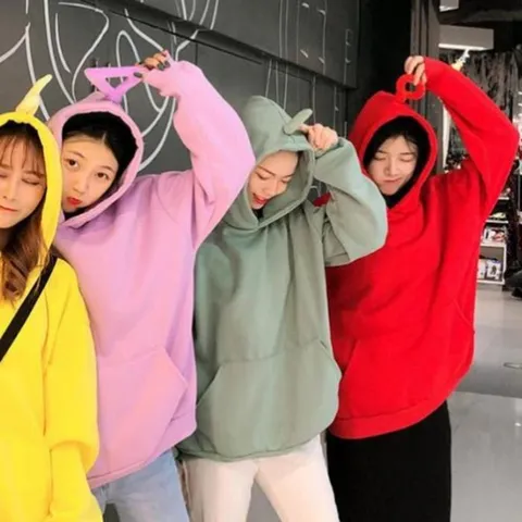 [라일리여성의류] Rly 텔레토비 후드티 4color 루즈핏 M 2XL (42562249)