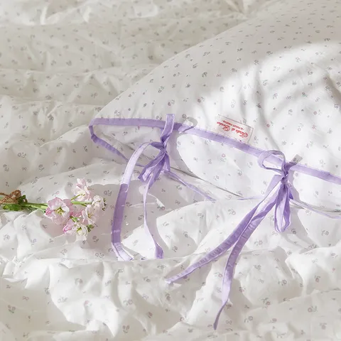 베리카인드 60수 아사 순면 리본 차렵이불(SS/Q/K) 3종