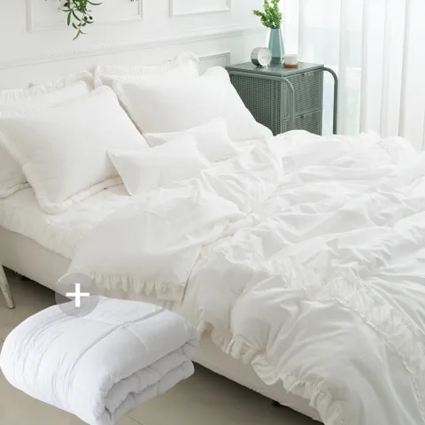 에스데코 프릴 내추럴 광목바이오워싱 30수면 이불침구솜세트LK