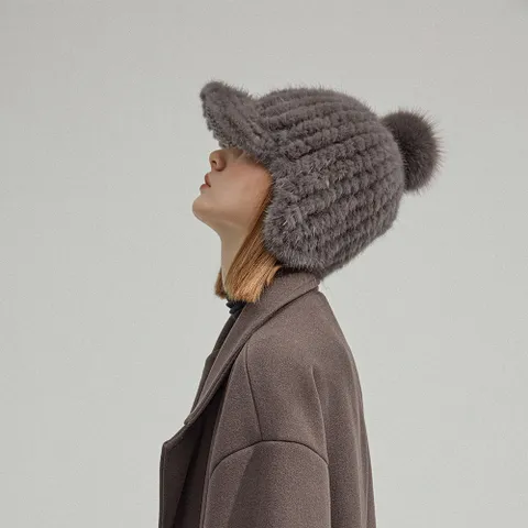 [최초가 126,000원] 비앙코 밍크 니팅 모자