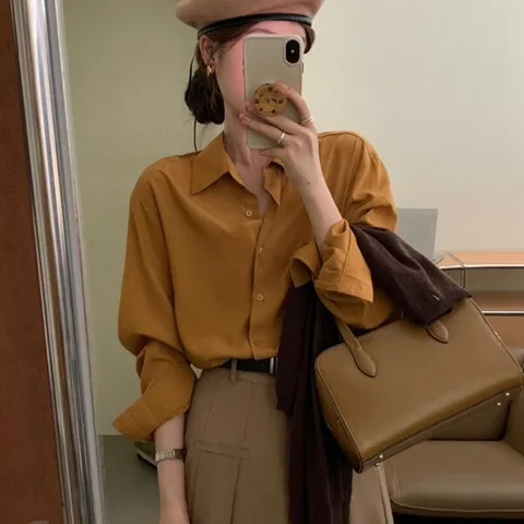 파블라 모던 컬러 셔츠 블라우스