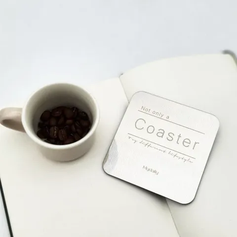 금속 실버 사각형 코스터 고급코스터 메탈코스터 티코스터