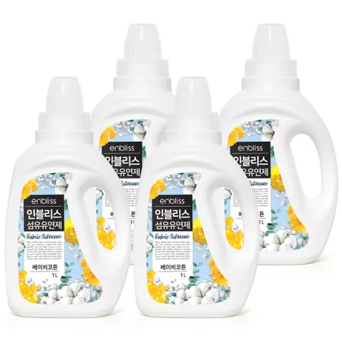 인블리스 저자극 섬유유연제 베이비코튼 1L x4개