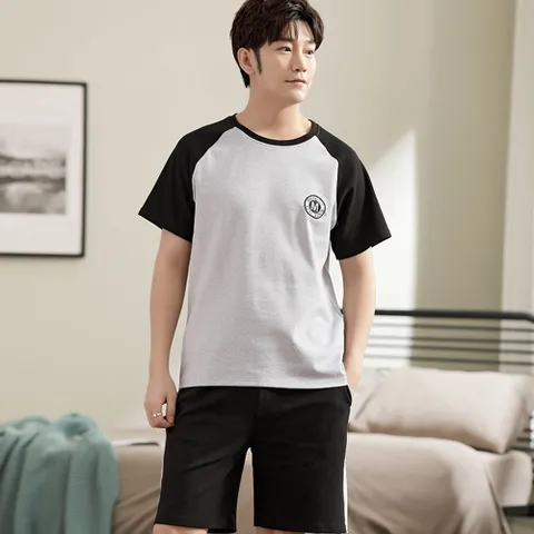 시니컬 믹스 남성 반팔 잠옷 파자마 세트 남자 신상 홈웨어 빅사이즈