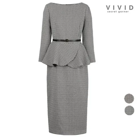 [하프클럽/VIVID 여성 하운투스 패블럼 정장원피스