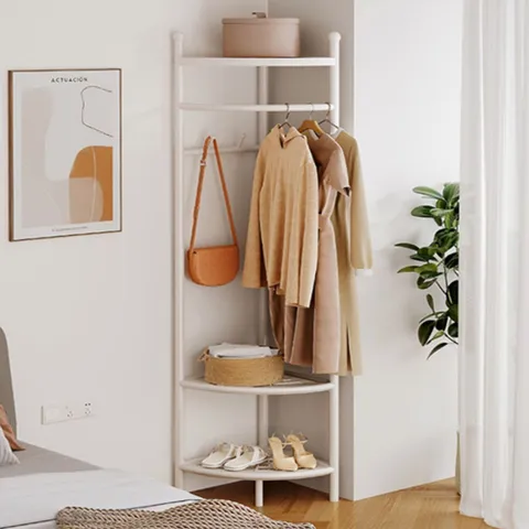 공간활용 모서리 3단행거  A   화이트