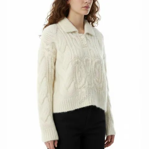 MUST IT_ SWEATER IN ARAN MOHAIR AND WOOL 2ADMI884Z 01OW 아란 모헤어 울 스웨터
