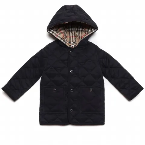 23SS 다이아몬드 퀼팅 후드 재킷 8053834 BLACK 23S
