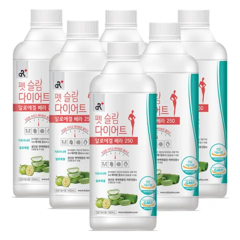 펫슬림 다이어트 알로에겔 베라250 1L x 6병