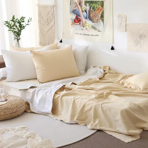 워싱체크 모달리플 2겹이불 SS/Q 2color