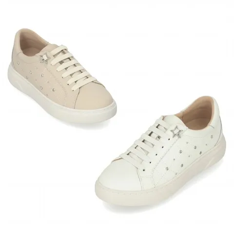 마쯔 여성 크리스탈 밴딩 스니커즈 4cm LCWS92M513