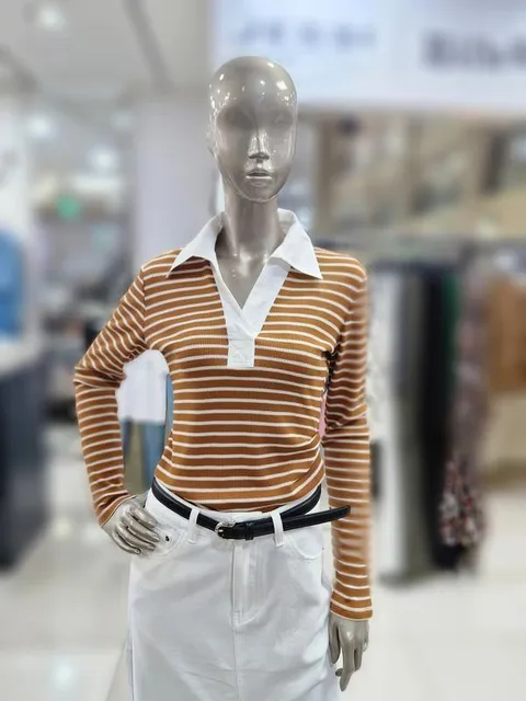 세이브존04 스트라이프 카라넥 긴팔티셔츠 AEW5TQ2540TQ (40951291)