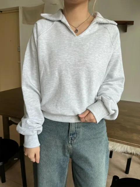 플럼마켓 / 카라 크롭 맨투맨 카라맨투맨 가을신상