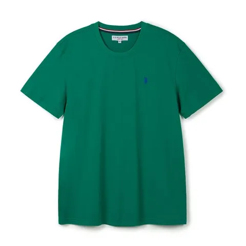 [U.S. POLO ASSN.]  남성 코튼100 반팔 라운드티셔츠_그린