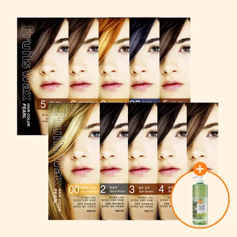 진주펄 염색약 스페셜 10개세트+알로에클렌징폼 500ml