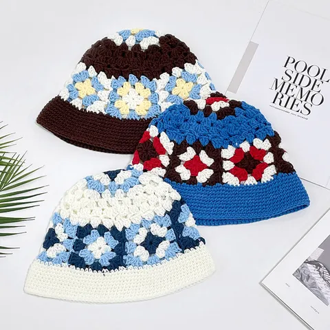 [마리엔코코]크로셰니트 버킷 벙거지 모자_MS