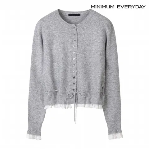 정상가:79,000원 ㅣ [미니멈 에브리데이]레이스 스트링 버튼업 가디건 (EB3CK024D)