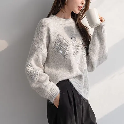 [하프클럽] (55~88) 샤인 스팽글 니트 NK53-TH-14