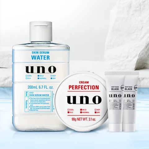 스킨 세럼 워터 + 퍼펙션 크림 + 휩 워시 블랙 30ml