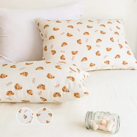 [레브라이프] 드리밍 베어 냉장고 여름 인견 베개 커버